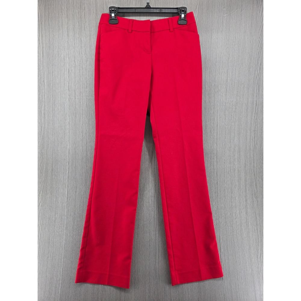 Express Editor Bootcut Mid Rise Red Career Office Dress Pants Womens 0